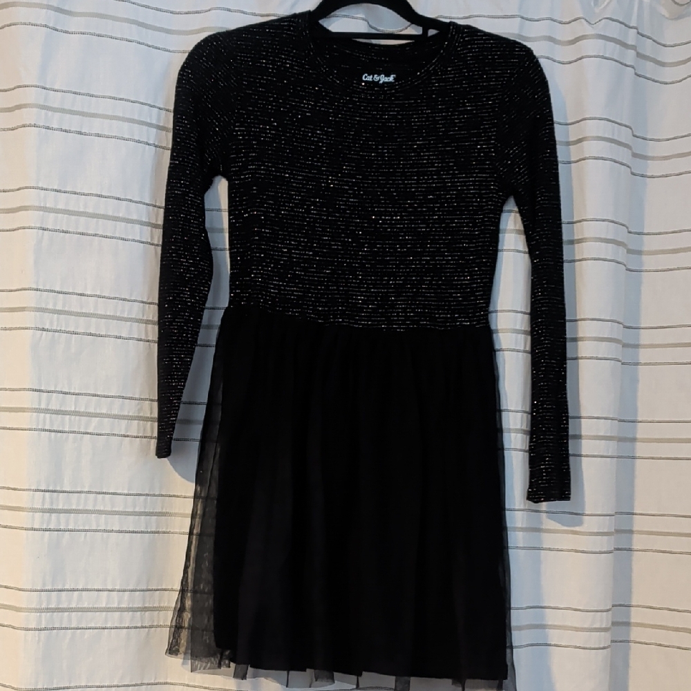 Cat & Jack Black Glitter Kids Dress